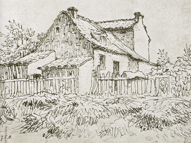 The house Beside wici, Jean Francois Millet